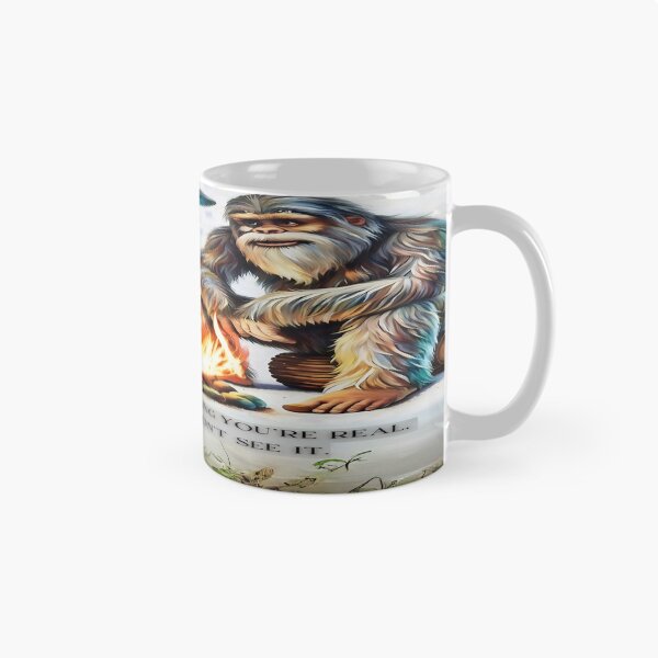 Item preview, Cozy Campfire Encounter: Alien & Bigfoot Friendship designed and sold by gleefulme.