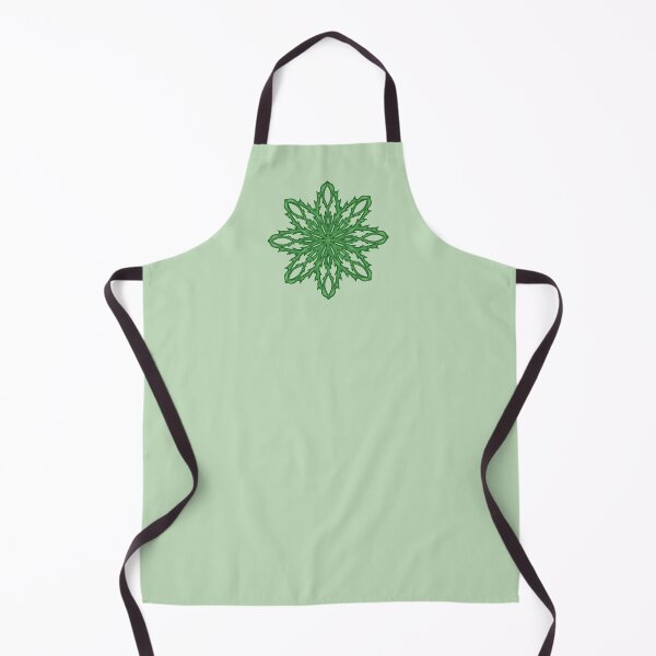 Item preview, Green snowflake "Inspiration" on a light green background designed and sold by Cherevan.