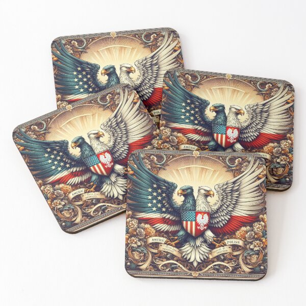 Item preview, Unity of American and Polish heritage through symbolic artistry. designed and sold by freackly.