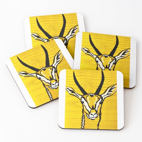 Item preview, Springbok yellow painting designed and sold by TeunART.