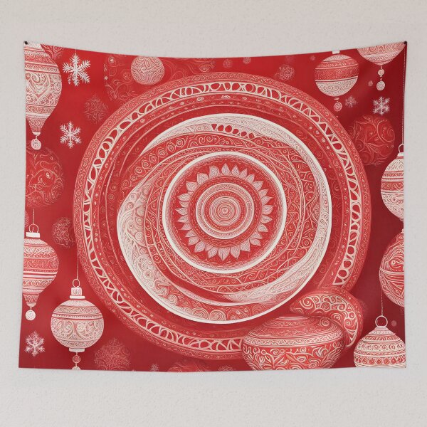 Item preview, Abstract red Christmas scene designed and sold by Coolparrotgirl.