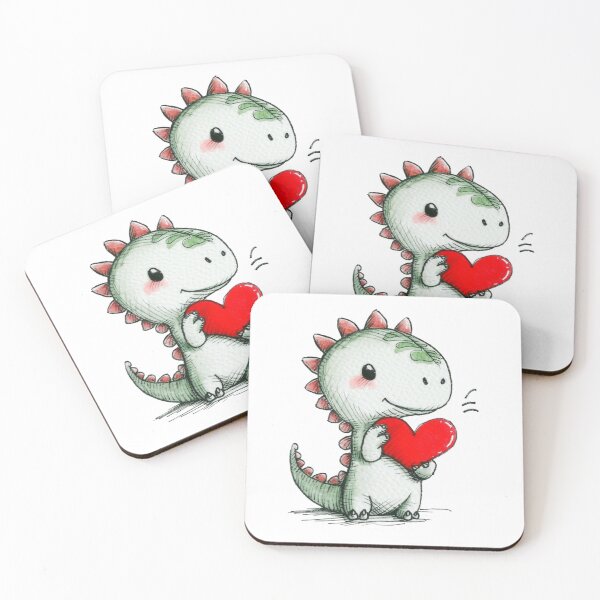 Item preview, Cute Dragon Baby with Red Heart designed and sold by KawaiiArtStyle.