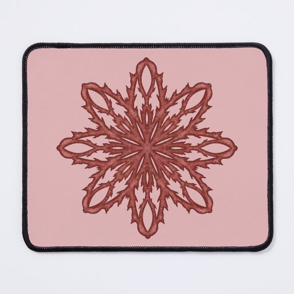 Item preview, Red snowflake "Inspiration" on a pink background designed and sold by Cherevan.
