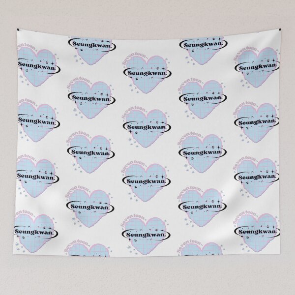 Artikelvorschau, SEVENTEEN's Boo Seungkwan K-Pop Herz Scrapbook Design - Blaues und rosa Karat entworfen und verkauft von AJUNICE STUDIO.
