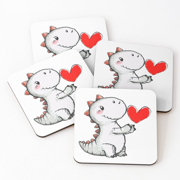 Item preview, Cute Dragon Baby with Red Heart designed and sold by KawaiiArtStyle.