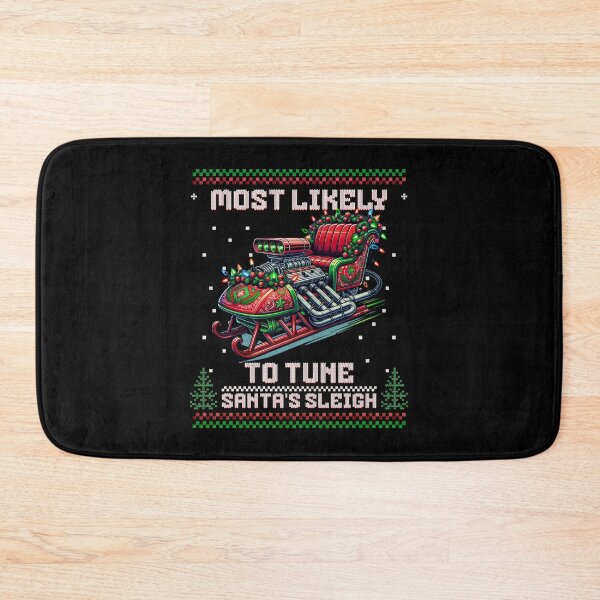Item preview, Most Likely To Tune Santa's Sleigh Funny Cute Christmas Racing Supercharger Xmas Racer Christmas Lights Holiday designed and sold by CarantinedChaos.