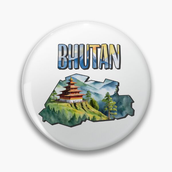 Item preview, Bhutan Watercolor Map designed and sold by Motivburg.