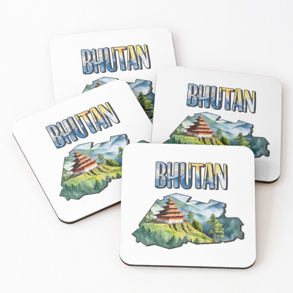 Item preview, Bhutan Watercolor Map designed and sold by Motivburg.