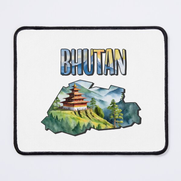 Item preview, Bhutan Watercolor Map designed and sold by Motivburg.