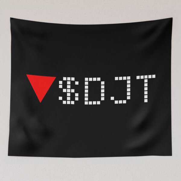 Item preview, Trump Media & Technology Group Corp - DJT - Stock Ticker Red White Font designed and sold by frankyou.