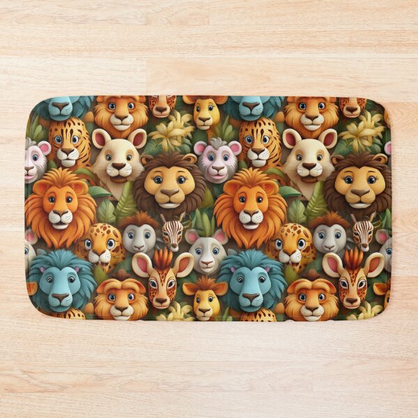 Item preview, Safari Surprise: A surprising pattern with cartoon African animals hiding in plain sight, waiting to be discovered. designed and sold by Grang Art Artistic Designs.