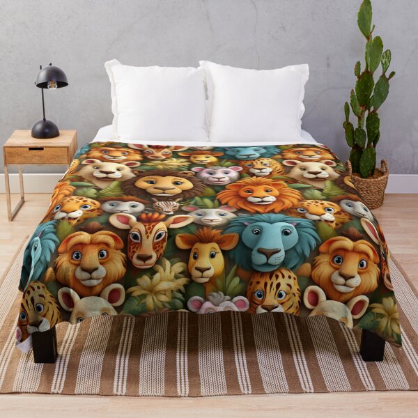 Item preview, Safari Surprise: A surprising pattern with cartoon African animals hiding in plain sight, waiting to be discovered. designed and sold by Grang Art Artistic Designs.