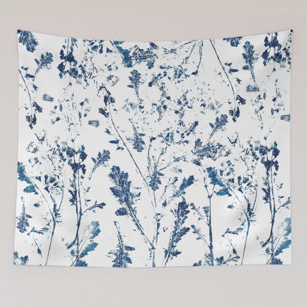 Item preview, indigo leaves pattern  designed and sold by SelenePaintings .