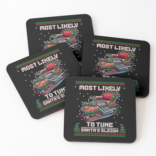 Item preview, Most Likely To Tune Santa's Sleigh Funny Cute Christmas Racing Supercharger Xmas Racer Christmas Lights Holiday designed and sold by CarantinedChaos.