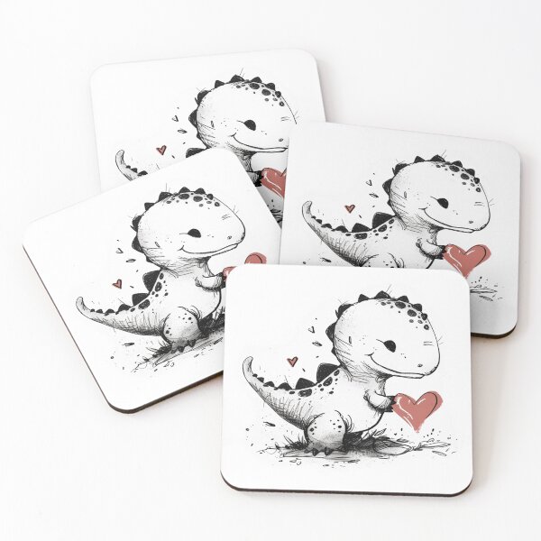 Item preview, Cute Dragon Baby with Red Heart designed and sold by KawaiiArtStyle.