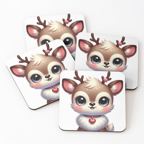 Item preview, Adorable Kawaii Baby Reindeer Christmas Art designed and sold by AIARTIST1.