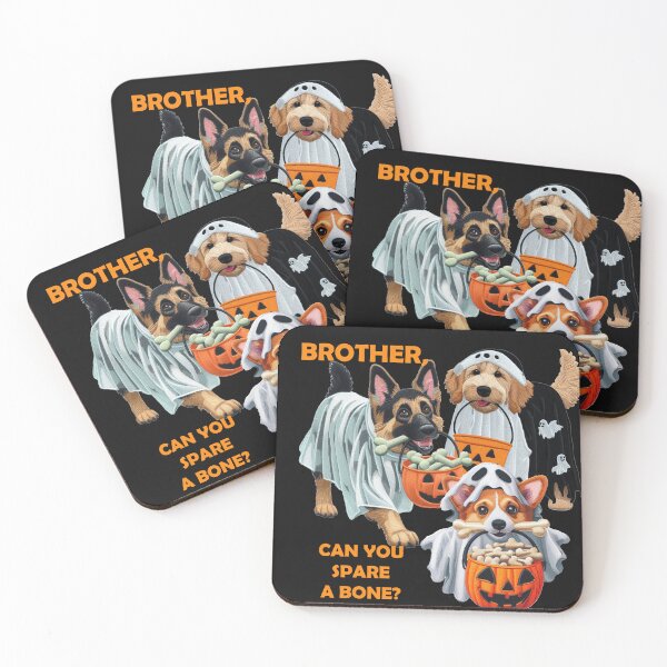 Item preview, Brother Can You Spare A Bone. trick or Treat Dogs designed and sold by 502Templates.