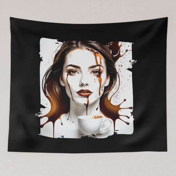 Item preview, Melting Coffee Face - Surreal Woman with Coffee Art designed and sold by Hungry-Murphy.