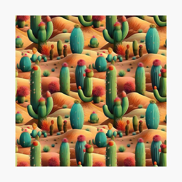 Item preview, Prickly Perfection: A perfect pattern featuring cacti in all their glory, showcasing their unique shapes, sizes, and colors. designed and sold by Camel & Quirk.