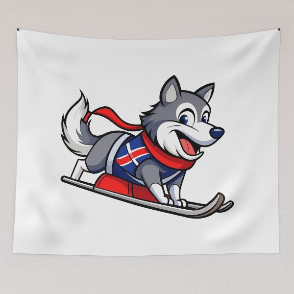 Item preview, Determined Norwegian Elkhound Sled Racer designed and sold by iwcus.