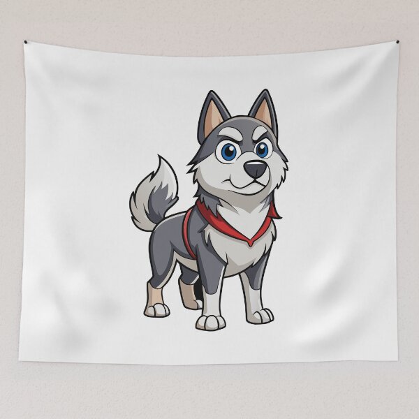 Item preview, A Norwegian Elkhound with a determined expression designed and sold by iwcus.