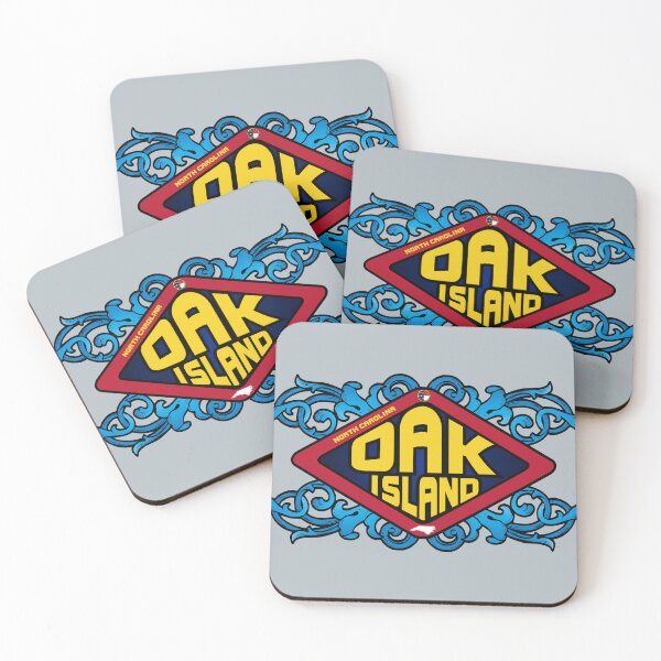 Item preview, Oak Island North Carolina emblem retro sign designed and sold by studioss76.