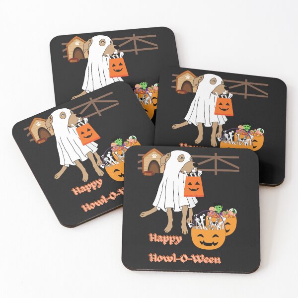 Item preview, Happy Halloween Howl-o-ween. Dog with trick or Treat Bones  designed and sold by 502Templates.
