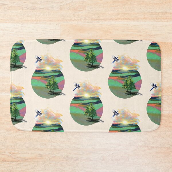 Item preview, Swallow Flying Towards the Landscape: Beautiful Nature Illustration designed and sold by Pandositive.