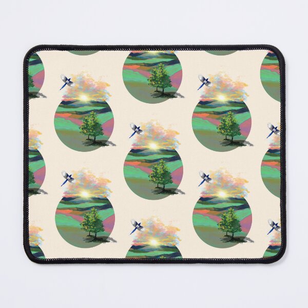 Item preview, Swallow Flying Towards the Landscape: Beautiful Nature Illustration designed and sold by Pandositive.