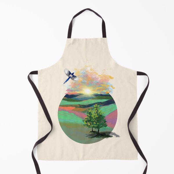 Item preview, Swallow Flying Towards the Landscape: Beautiful Nature Illustration designed and sold by Pandositive.