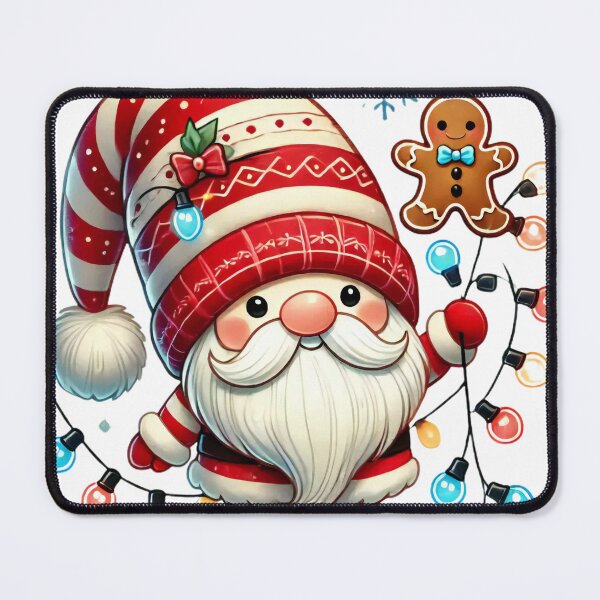 Item preview, Cute Christmas Gnome with Gingerbread and Lights designed and sold by AIARTIST1.