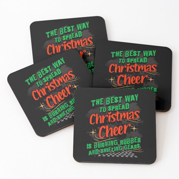 Item preview, The Best Way To Spread Christmas Cheer Is Burning Rubber And Shifting Gears Funny Cute Xmas Car Racing Humor designed and sold by CarantinedChaos.