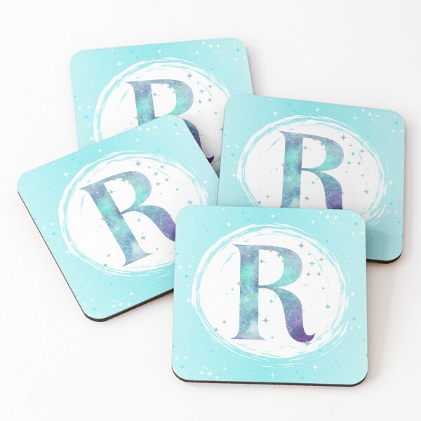 Item preview, Letter R Monogram watercolor galaxy designed and sold by iRenza.