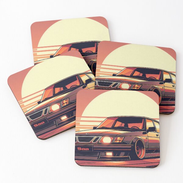 Item preview, SAAB 900 Series Retro Japanese Sunset Art designed and sold by neildoch.