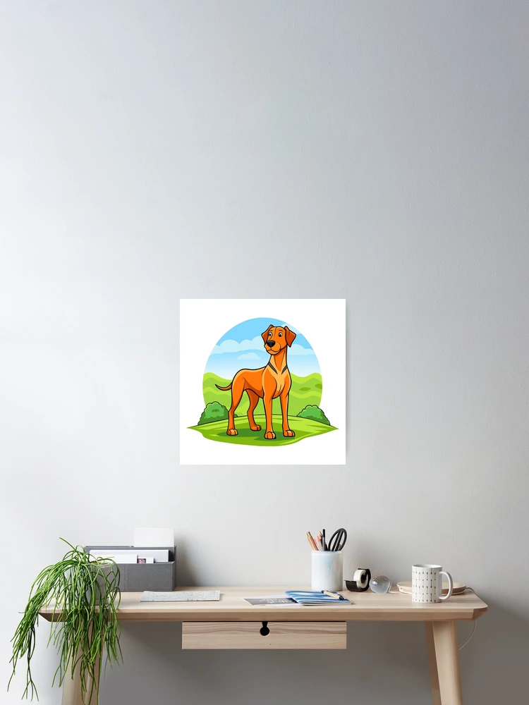 Thumbnail 2 of 3, Poster, Regal Rhodesian Ridgeback in Savannah designed and sold by iwcus.