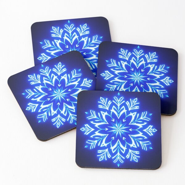 Item preview, Beautiful glowing blue snowflake design designed and sold by CatManiaShop.