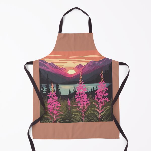 Item preview, Fireweed and Mountains at Sunset designed and sold by Krimmekus.