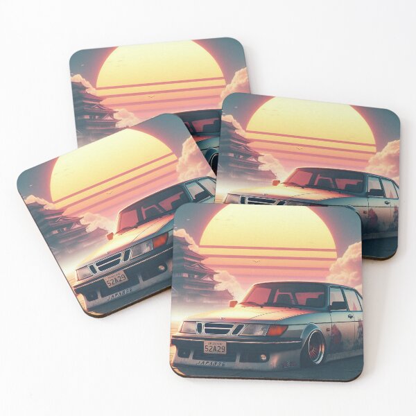 Item preview, SAAB 900 Series Japanese Sunset Vector Art designed and sold by neildoch.