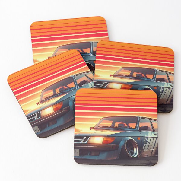 Item preview, Retro SAAB 900 In Japan Sunset Vector Art designed and sold by neildoch.