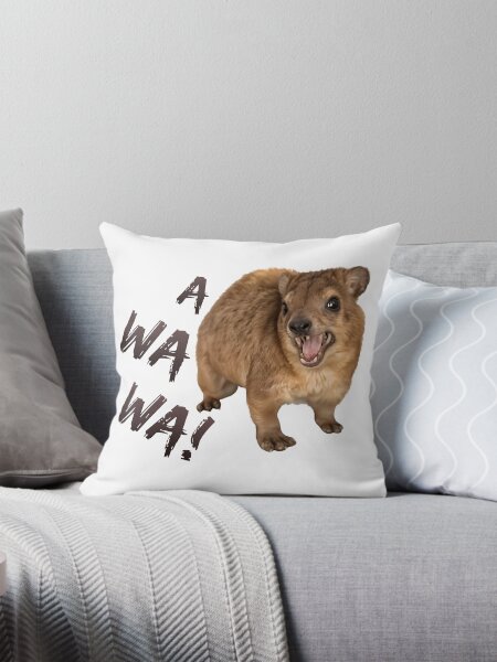 Item preview, Awawa! Angry Screaming Hyrax Meme - Cute & Funny designed and sold by Jakkuri.