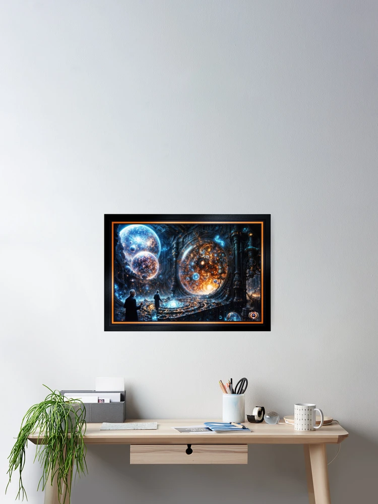 Belsuvius Observatory View Of The Celestial Realm Of The Orbs of Ostephan AI Concept Art by Xzendor7 | An Astounding Scientific Creation 2 Belsuvius Observatory View Of The Celestial Realm Of The Orbs of Ostephan Breathtaking AI Concept Art by Xzendor7 Wall Decor Poster Art Print