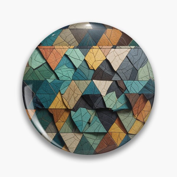 Aperçu de l'œuvre Papier peint à blocs de feuilles triangulaires créée et vendue par MoonsideGallery.