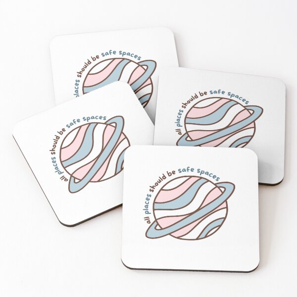 Item preview, All Spaces Should Be Safe Places LGBTQ Transgender Flag designed and sold by not-karla.
