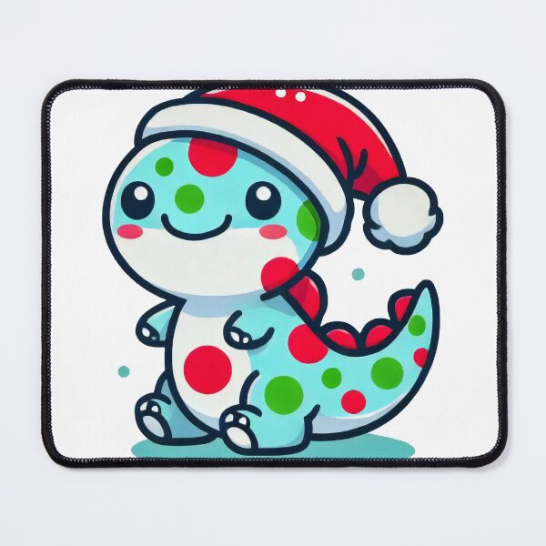 Item preview, Cute Polka-Dot Dinosaur with Santa Hat designed and sold by AIARTIST1.