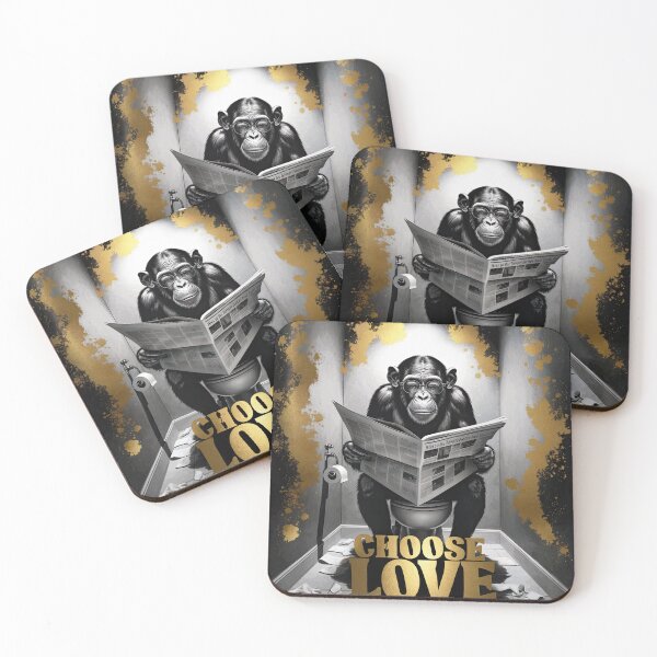Item preview, Chimpanzee On The Toilet by Just Choose Love  designed and sold by JustChooseLove.