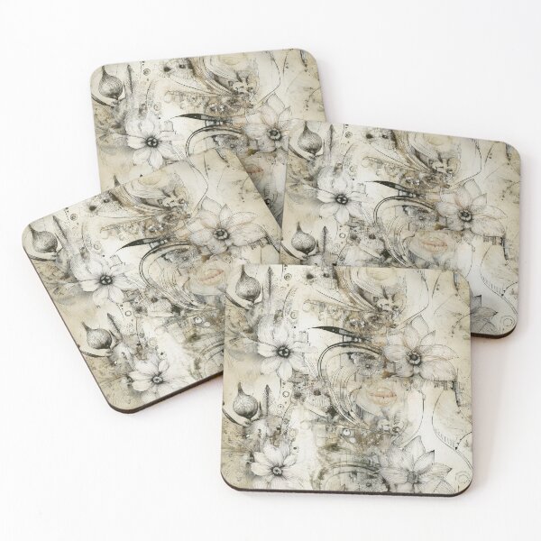 Item preview, abstract flowers in boho designed and sold by Pr7em.