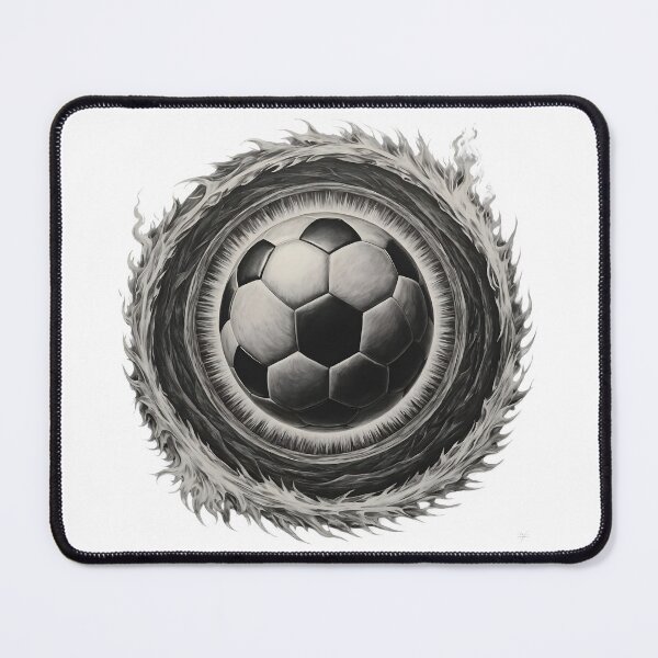 Item preview, Soccer ball, charcoal drawing designed and sold by Marcu Ioachim.