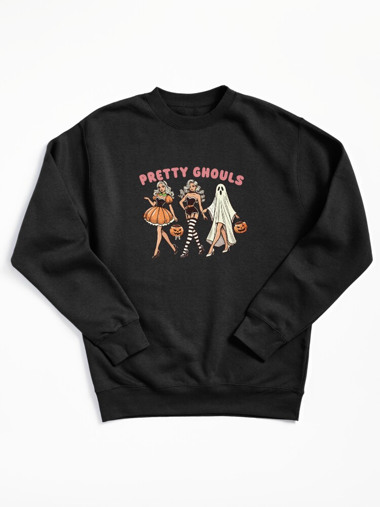 Funny Ghost Girl Halloween Design Pullover Hoodie