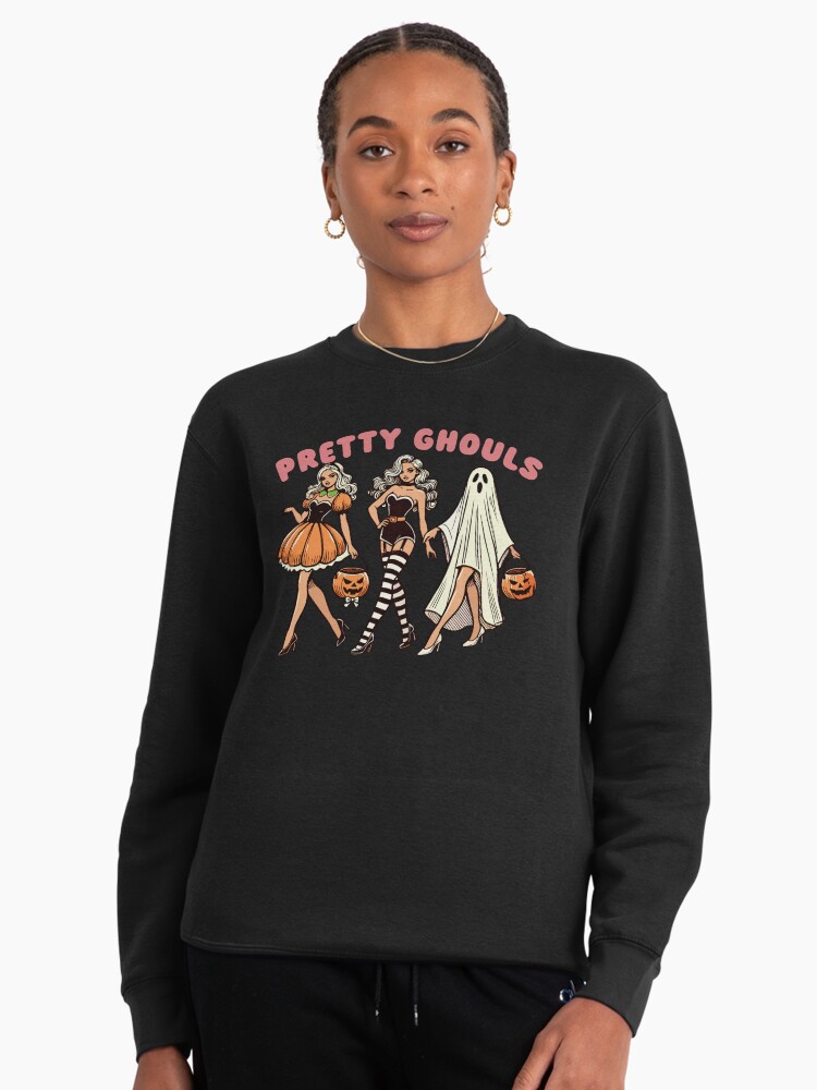 Funny Ghost Girl Halloween Design Pullover Hoodie