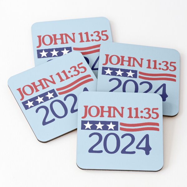 Item preview, John 11:35 Jesus Wept Presidential Election 2024 Christian designed and sold by chrisrivait.
